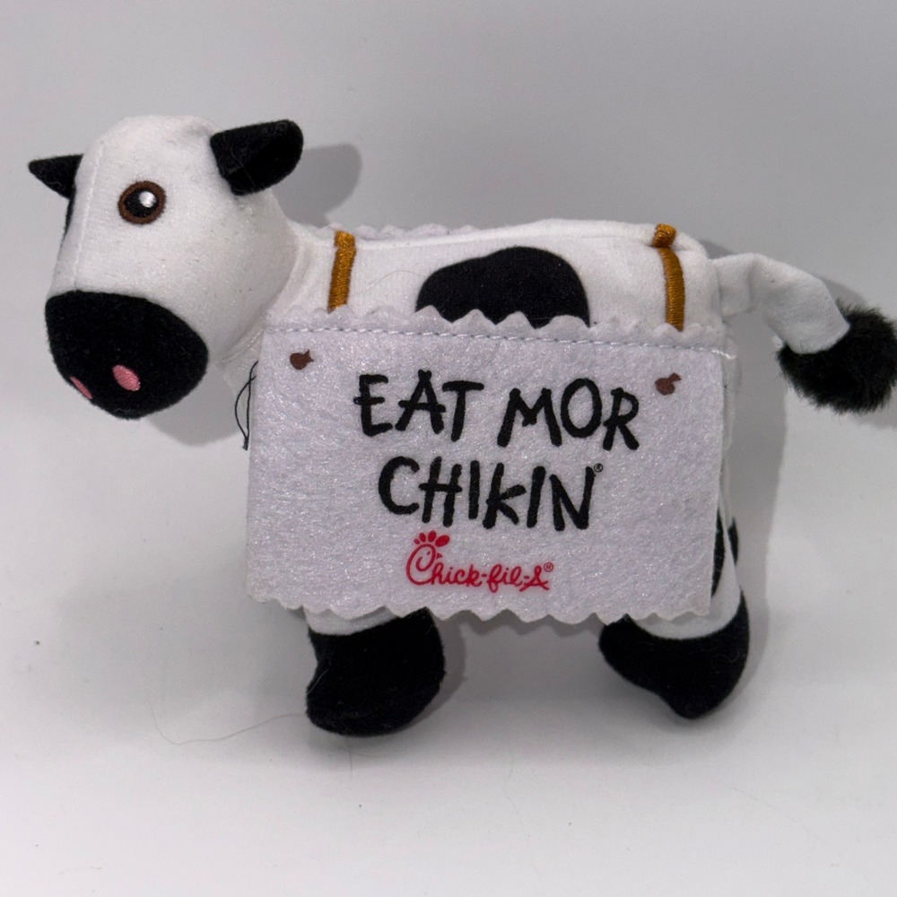 Chick-fil-A Small Eat Mor Chikin Cow Plush Advertising Mascot Collectible Toy